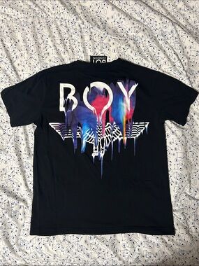 BOY LONDON Paint Drip Eagle Graphic Tee Shirt